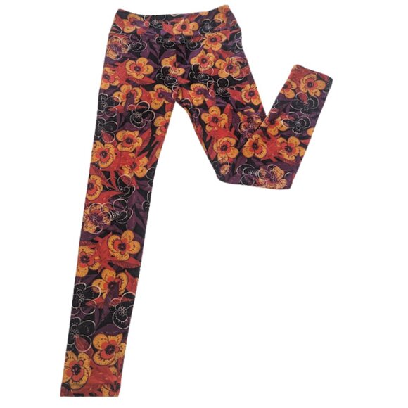 LuLaRoe OS Leggings Floral Autumn Print – One Size - Picture 1 of 10